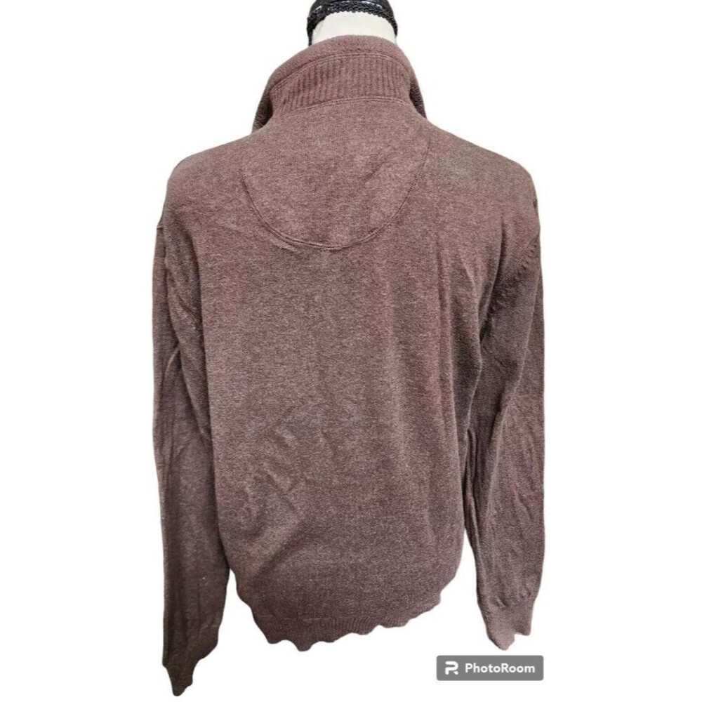 Woolrich Mens Sweater Size Small Brown 1/4 Zip - Picture 4 of 9